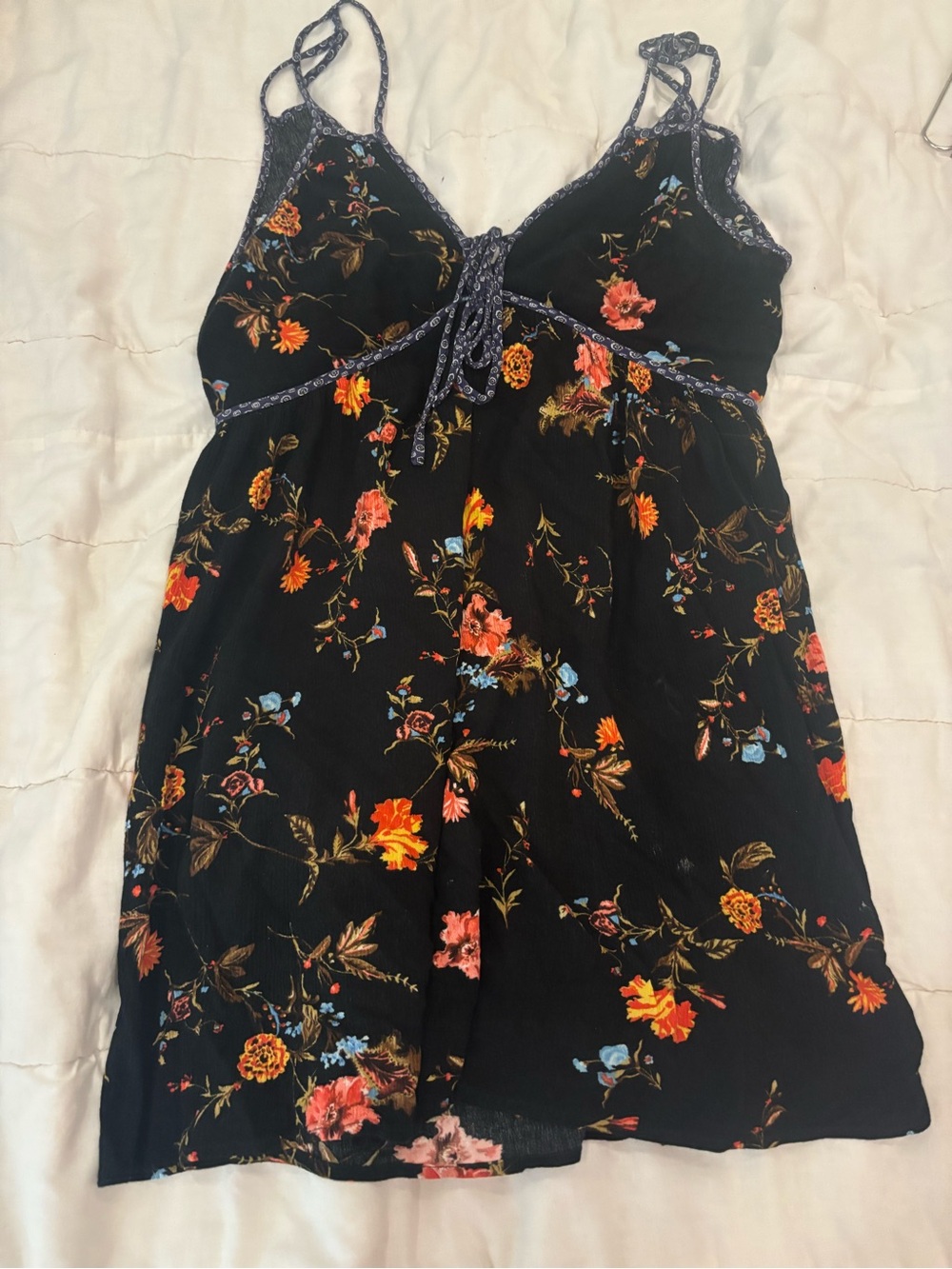 Band of Gypsies Black Floral Slip Dress